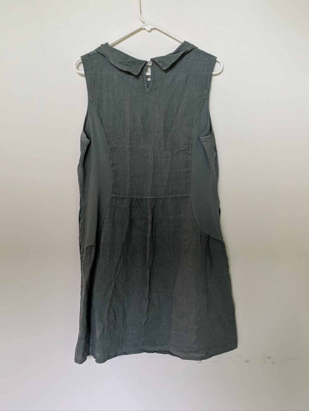 Lina Tomei Dress Linen Italy Teal Medium - Picture 2 of 9